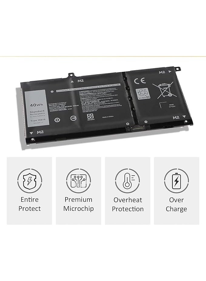 بطارية متوافقة مع أجهزة الكمبيوتر المحمولة Dell Latitude 3410 و3510 وVostro 5300 و5401 و5402 وIns 5300 و5301 و5401 و5402 و5408 و5409 و5501 و5502 و5505 و5500 و5509 و5400 و5406 و7405 و7300 و7306 و7500 و7506 - Image 3